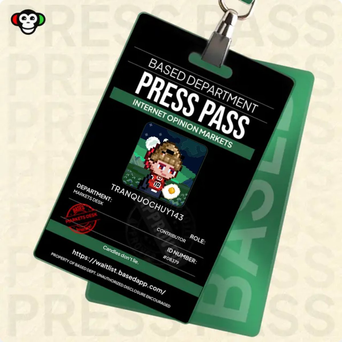 got my Press Pass from @basedappcom
not missing this one → waitlist.basedapp.com/?ref=dDTav8lUuO