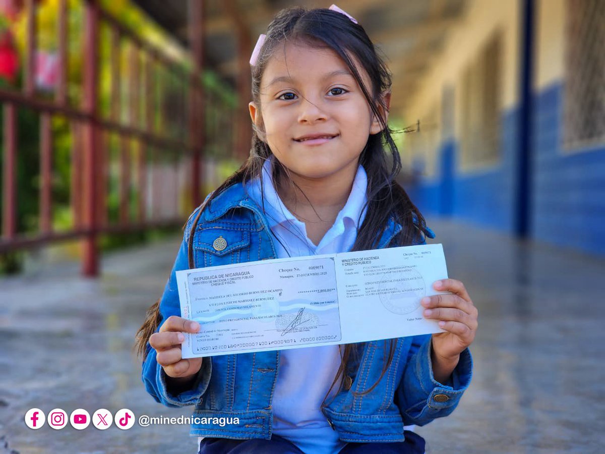 minednicaragua's tweet photo. Inicia la entrega del Bono Presidencial para Escolares en el departamento de Boaco, dirigido a estudiantes de Preescolar, Educación Especial, Primero y Segundo Grado de Primaria Regular y Multigrado. https://t.co/OwG1xBhgFN