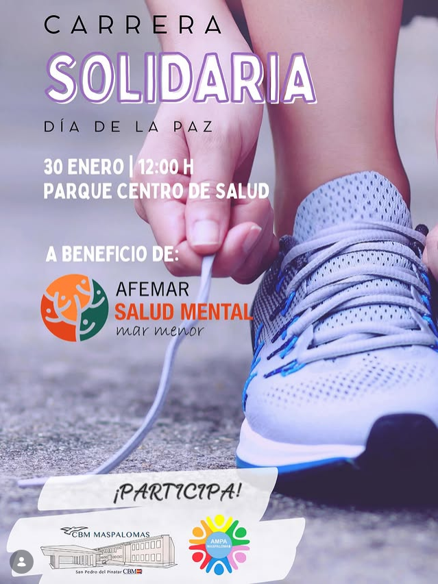 Muchísimas gracias al centro y a la AMPA por dedicar vuestra carrera solidaria del Día de la Paz a AFEMAR.
Es un honor contar con vuestro apoyo para seguir trabajando por la salud mental y el bienestar de las personas y sus familias.
¡Gracias! 💙🌿