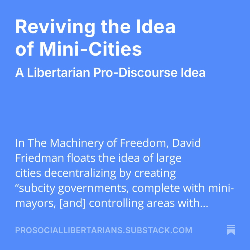 ProLibertarians's tweet image. Today at PSL, I discuss an idea of David Friedman's and its use today to promote civil discourse.
prosociallibertarians.substack.com/p/reviving-the…