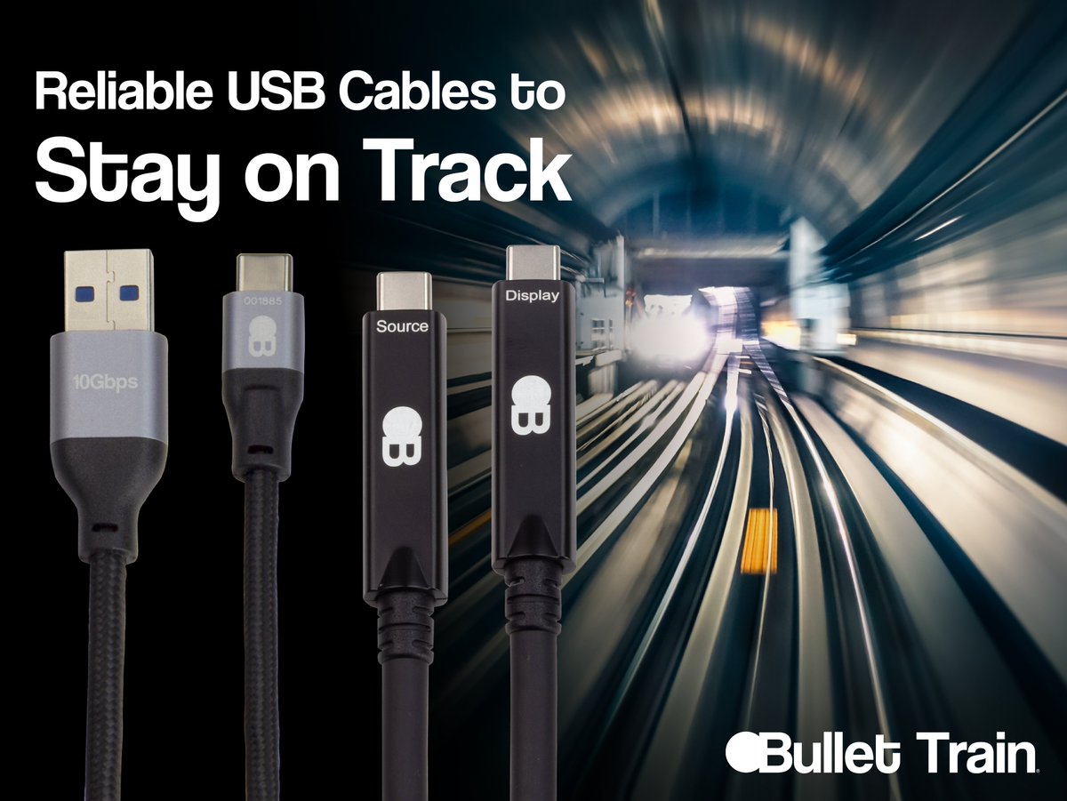 BulletTrainHDMI's tweet image. Slow charging and unreliable connections slow everything down. Bullet Train USB 3.2 cables are built for fast charging, high-speed data, and dependable daily performance. 

Stay on track with Bullet Train: avproglobal.com/collections/bu…

#BulletTrain #ChooChoo #USBCables #ProAV