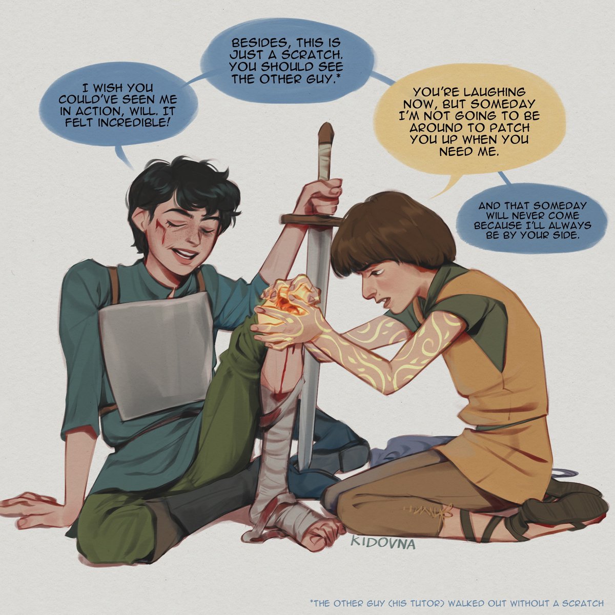 kidovna's tweet image. the paladin and the sorcerer #byler