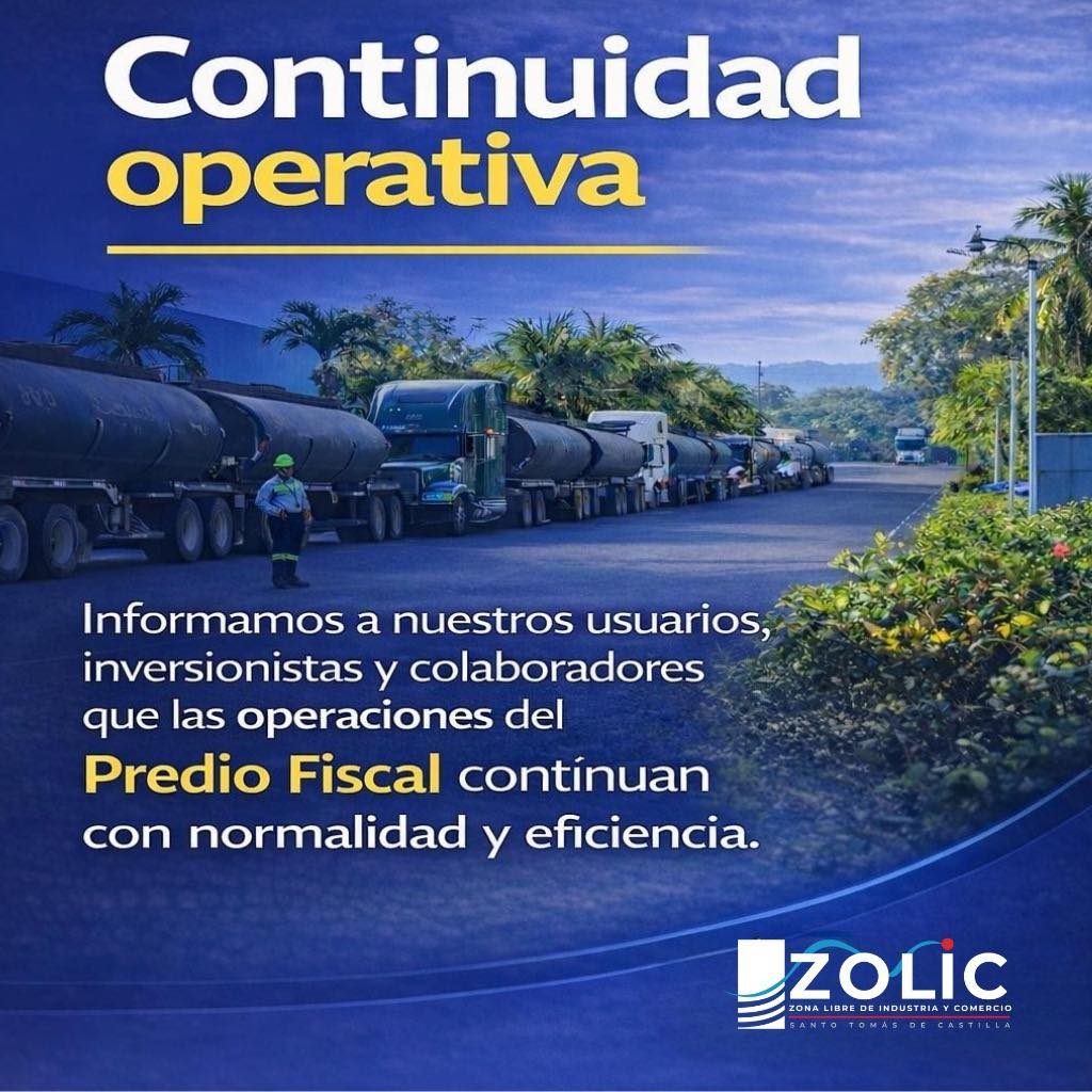Seguimos trabajando para garantizar seguridad, orden y fluidez operativa, en beneficio del desarrollo productivo del país.

#ZOLIC #ContinuidadOperativa #DesarrolloProductivo