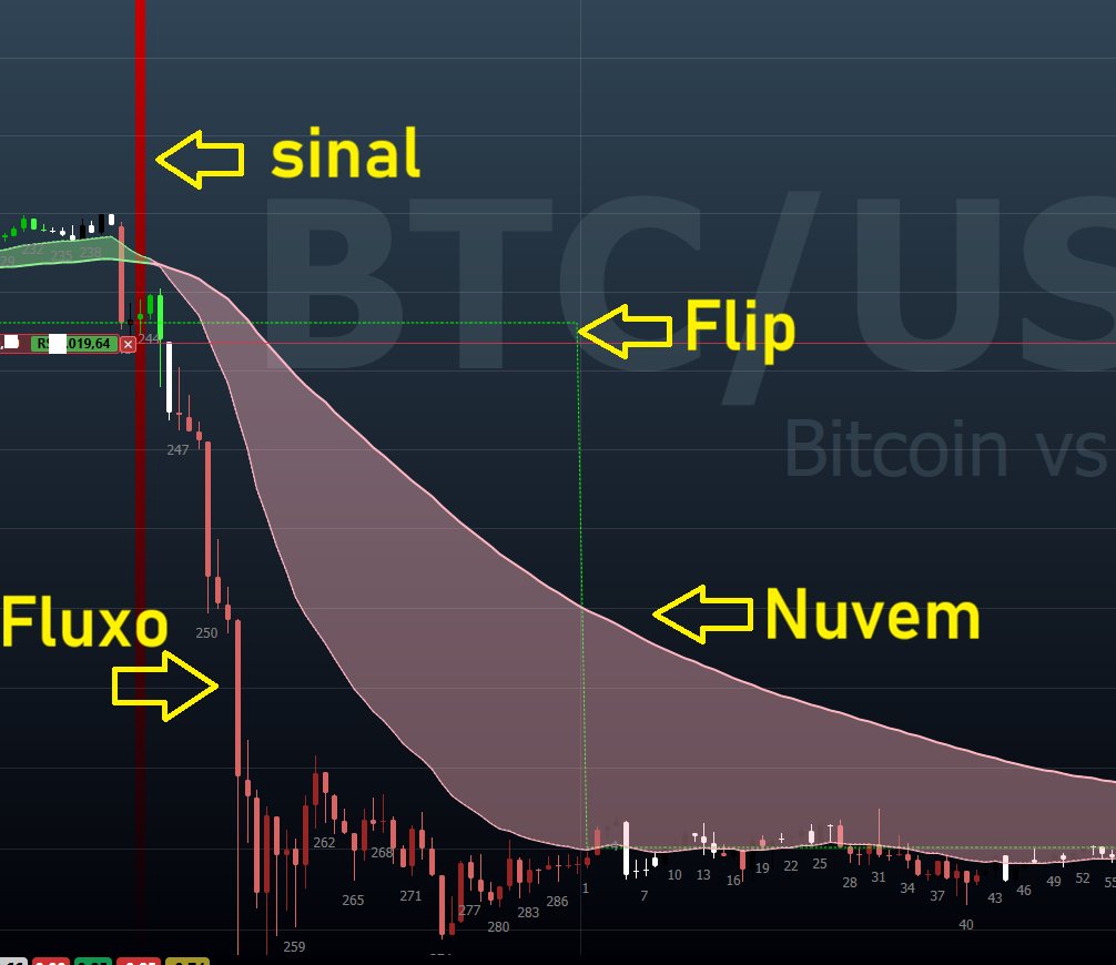 Alinhamento total de nossos indicadores = Trade lindo no Bitcoin.