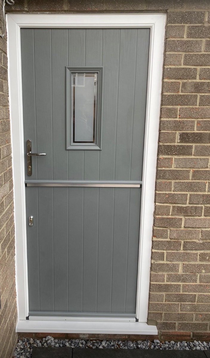 HarrogateW's tweet photo. New Mouse grey composite stable door just installed. https://t.co/y7KD7MHfId