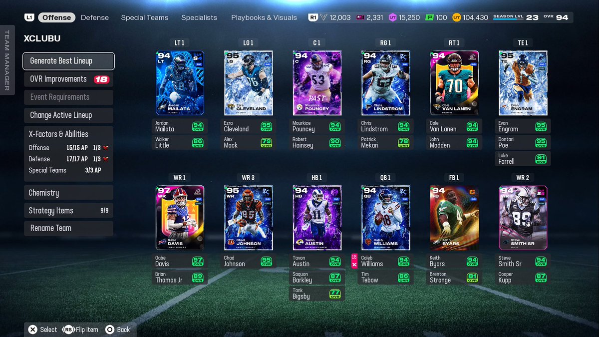 VFormationGG's tweet image. 🔥 This Jags / Playoffs Theme Team is UNDERRATED! 🐆🏈

 (SAINTS O)
⚙️ Offensive AP
•💥 15 AP — Master Tact (optional: I like Gunslinger / Playmaker as well) 

(JAGS D)
🛡️ Defensive AP
•10 AP — Unstoppable Force , Indoor Baller , Don 
• 3 AP — Don
• 4 AP — Don / BOGO

🚀…