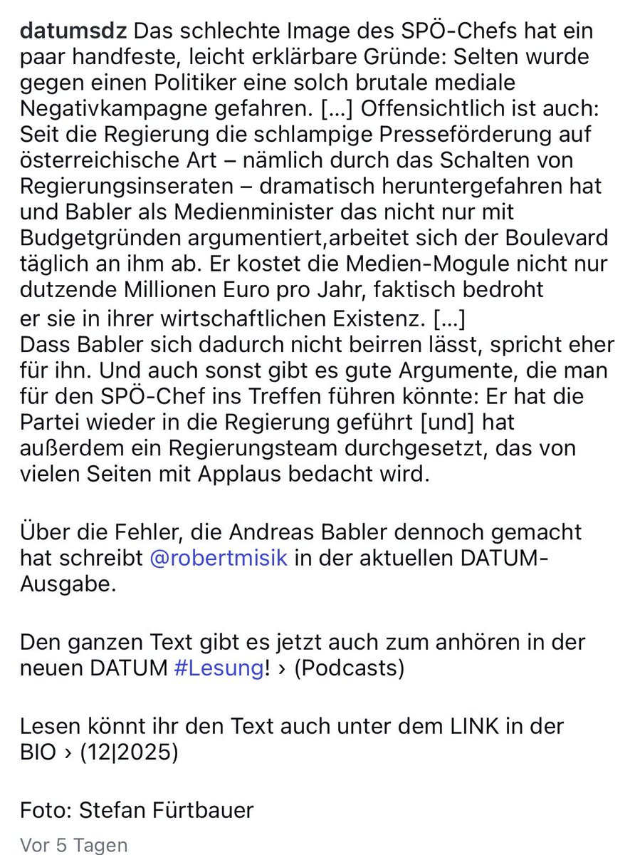 Zuerst dachte ich, ich hätte einen Hirnschlag.

Dann las ich den Namen Robert Misik.