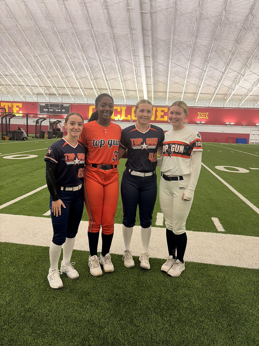 Thank you <a href="/CycloneSB/">Iowa State Softball</a> for putting on an amazing camp. I enjoyed all the drills and meeting the players. Came home with a new PR ‼️‼️ 63 mph over hand throw <a href="/topgun_skim/">Top Gun National 14u SKIM</a> <a href="/TGASciara/">Top Gun National 16</a> <a href="/CoachPinkerton/">Jamie Pinkerton</a>