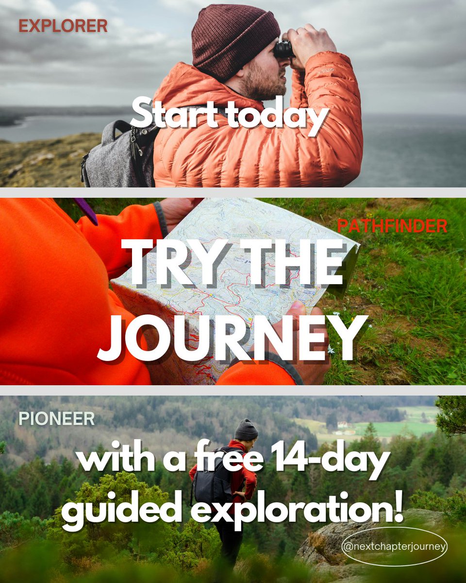 NewMeCoach's tweet photo. You can’t predict your future, but you can begin creating it.
Now you can explore the Next Chapter Journey with a FREE 14-Day Guided Exploration.

No rush. No pressure. Just experience. 🌱
https://t.co/289ZQZl9Sw https://t.co/SBGCoi7eEX