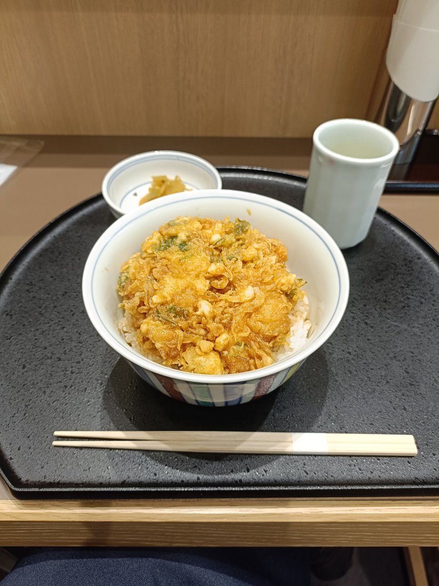 今日は銀座の歯医者へ行った。以前の歯医者と違って、１回に１時間ほど治療にかけてくれる。前は何だったんだろう・・・。忘れるしかないけど。帰りに銀座松屋内の『天一』で、かき揚げ天丼を食べた。かき揚げを食べたのは超久しぶり。おいしかった。tabelog.com/tokyo/A1301/A1…