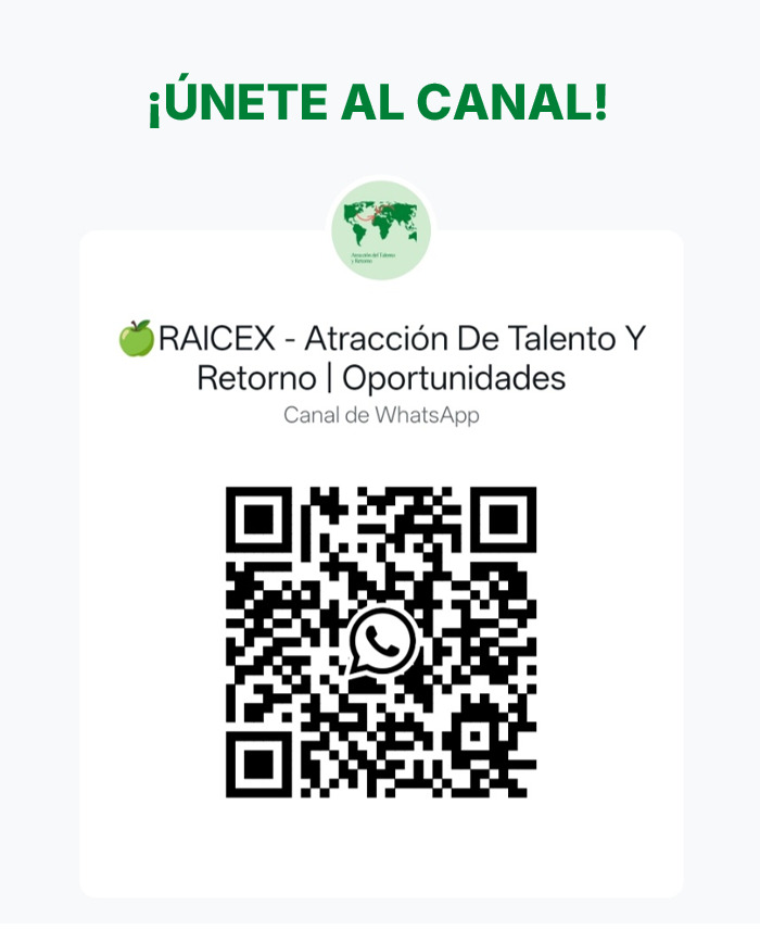 raicex_es's tweet image. 📢 Nuevo canal de WhatsApp de RAICEX | Atracción de Talento y Retorno
Compartimos convocatorias y oportunidades laborales en España para investigadores/as en todo el mundo 🌍🔬
👉 Únete aquí: whatsapp.com/channel/0029Vb…
🔁 Difusión bienvenida