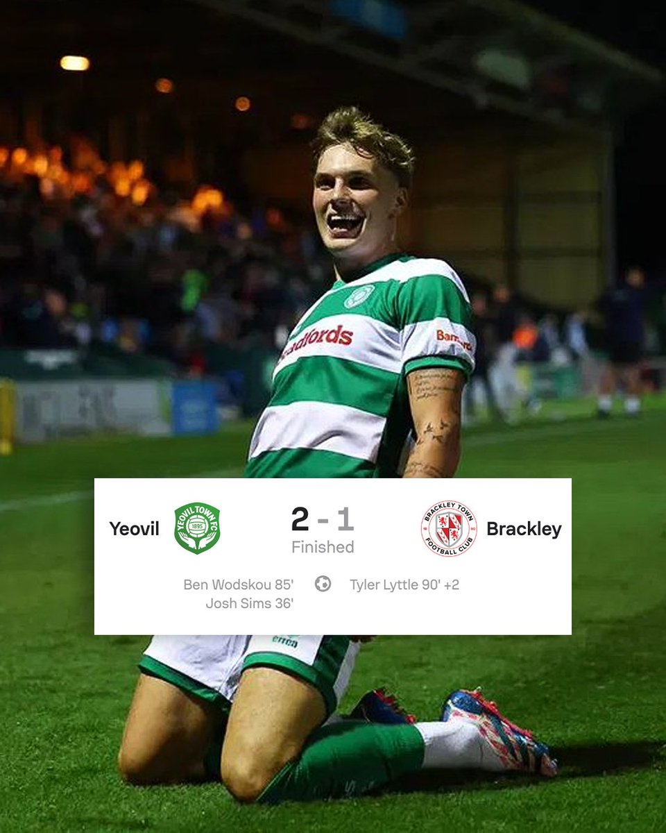 BCFCAcademy's tweet photo. Blues striker Ben Wodskou grabbed the winner in @BrackleyTownFC's 2-1 victory over Yeovil on Saturday.

In the reverse fixture back in August, he also scored the winner in a 2-1 victory ... for Yeovil! 😅 https://t.co/8SZ5UwXt6P