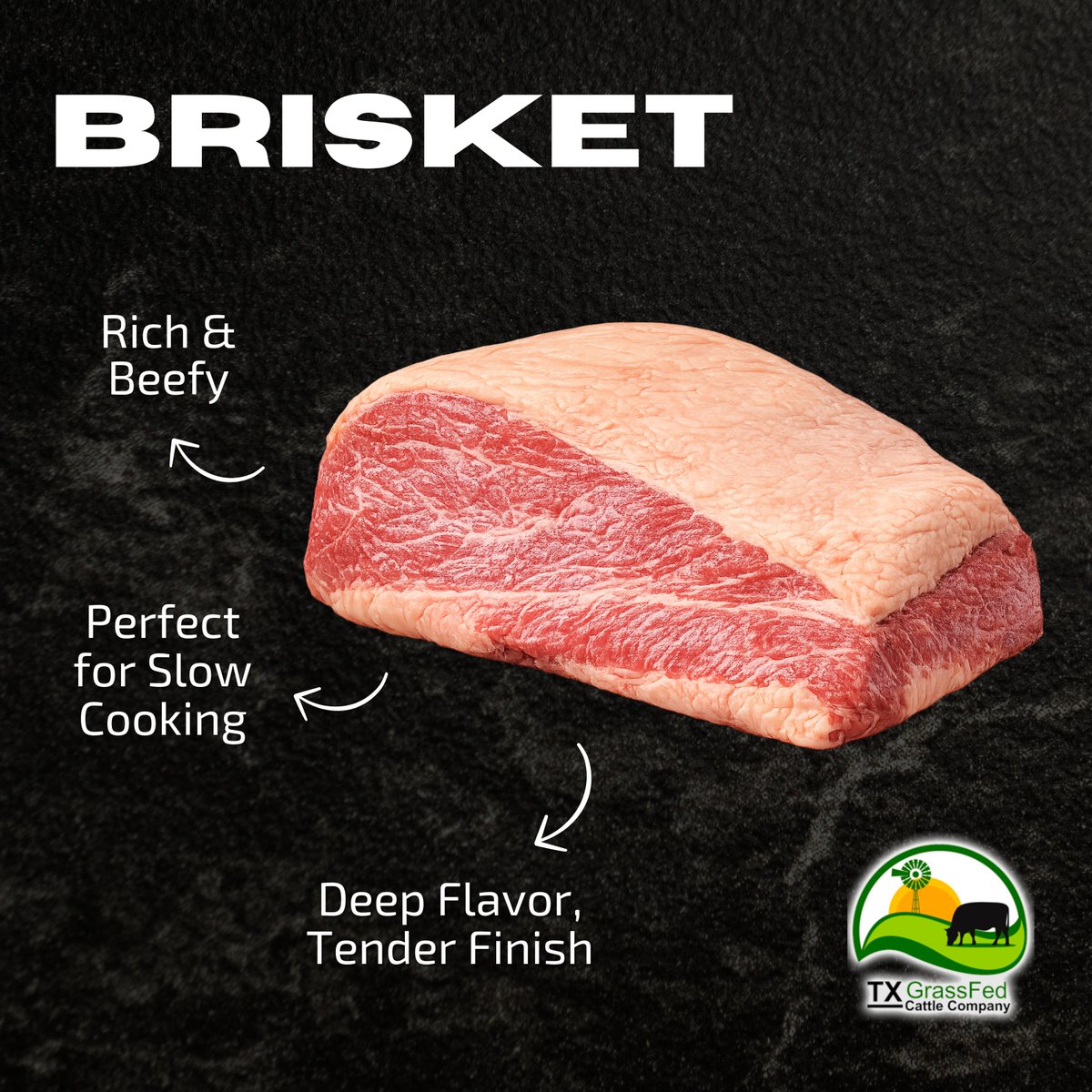 Cut of the Month: Brisket.

Rich, beefy, and made for low and slow cooking.
Give it time and you’ll be rewarded with deep flavor and a tender finish.