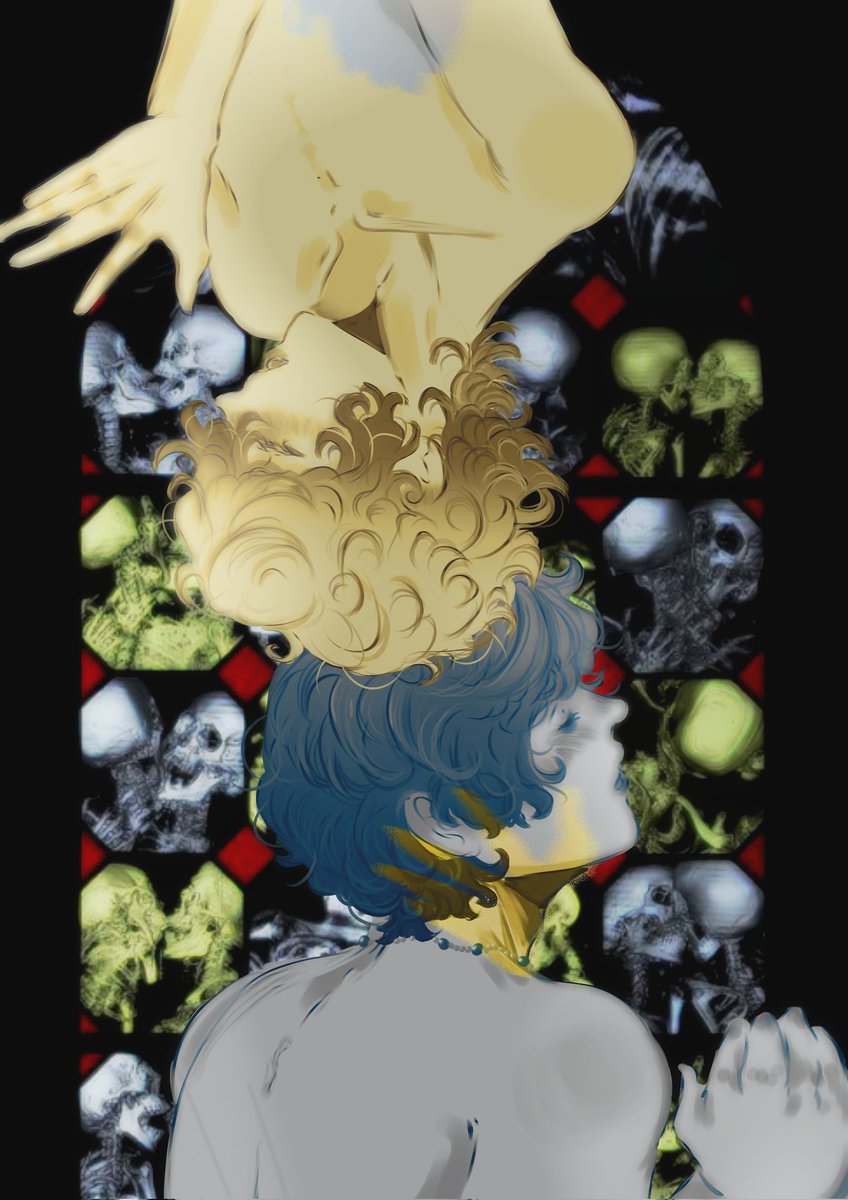 "immaterial" inspired by Wim Delvoye stained-glass windows #なゆしき #しきなゆ