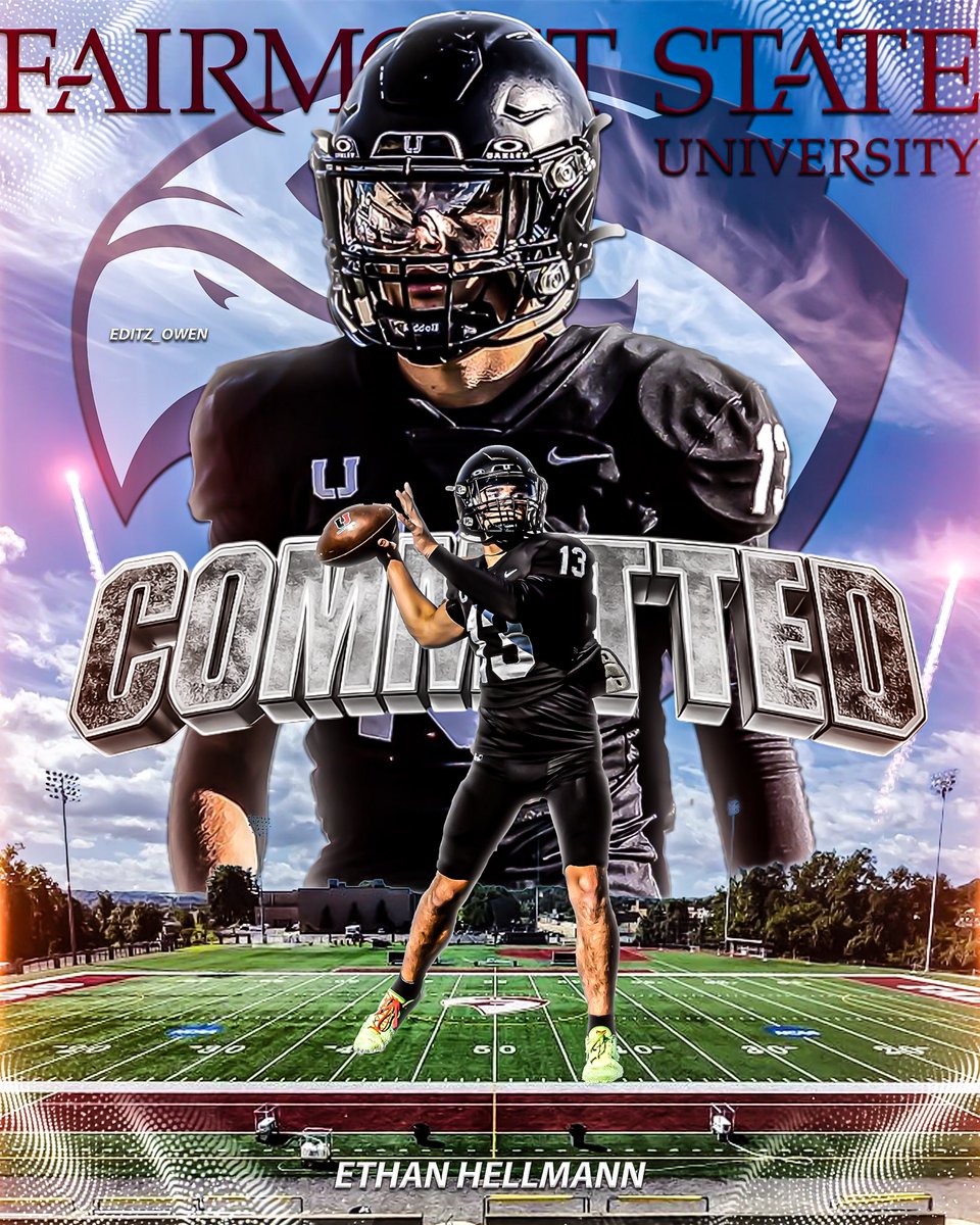 I am blessed to say I’m committed to Fairmont State University! First I would like to thank the entire Fairmont State coaching staff for giving me an opportunity to play at the next level. I also would like you thank my Family, friends, and coaches for believing in me. Lastly, my