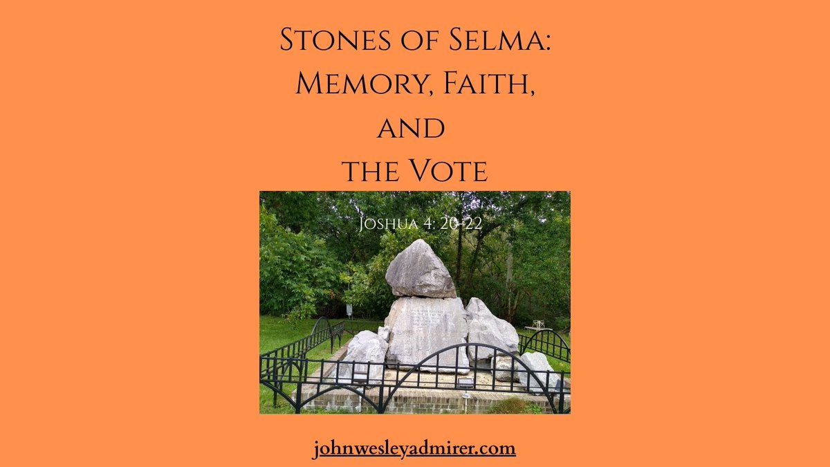 JWMethodist's tweet photo. What will we do when history asks, “What do these stones mean?” 

Read Stones of Selma - a nonpartisan look at faith-driven civic action and practical steps to protect the vote. 

https://t.co/kc3iIeowKI https://t.co/2rs5yvWZWm