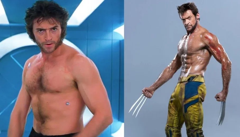 SteveRoger89190's tweet photo. Agora uma parte que eu tenho que dizer, é que ficar apontando "ah o corpo está masculinisado demais" "aumentei os peitos com IA" nos revela uma parte da industria da mídia em geral dessa "inflação de aparência". Só você pegar um físico do wolverine anos 2000 e comparar com 2024 https://t.co/dRSSOwekXU