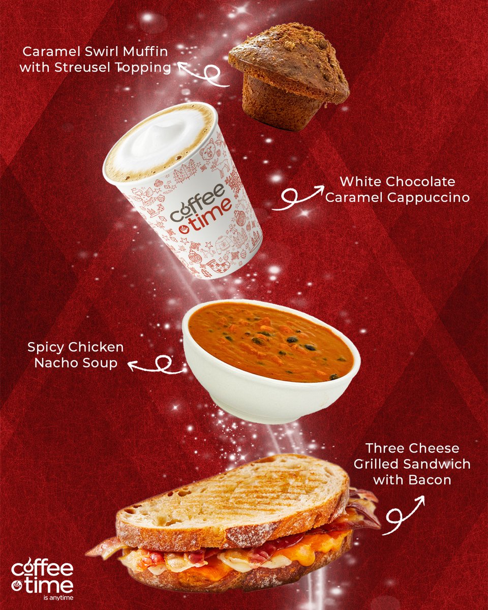 🔥 Final Days of Winter Comfort

From cozy sips to hearty bites, our winter limited time menu won’t be here much longer.

Get it before it’s gone!
.
.
.
#CoffeeTime #GrilledCheese #ChickenSoup #CaramelCappucino #CaramelMuffin