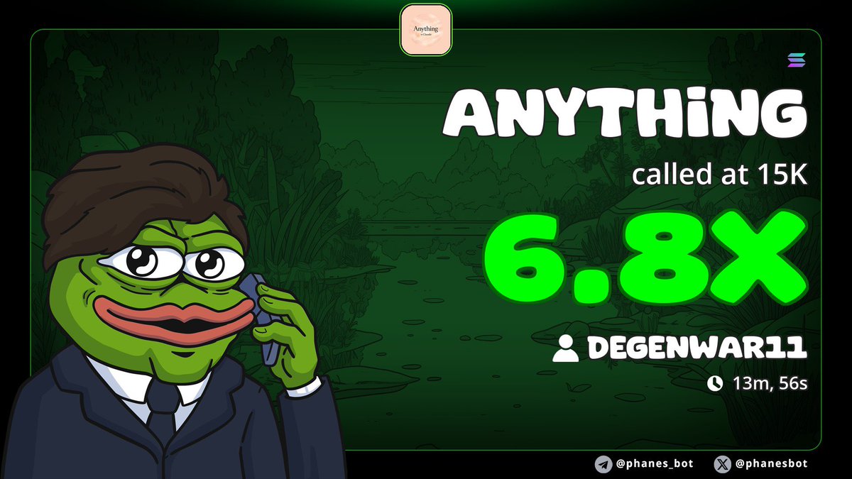 DegenWar01's tweet image. 6x profits pulled from my alpha call on #ANYTHING

CA&amp;gt;&amp;gt; BhjjojRwZjiZifQSnyhAjZbKfCT4mByeJgWLYMDypump
#memecoin #solana #Degen
