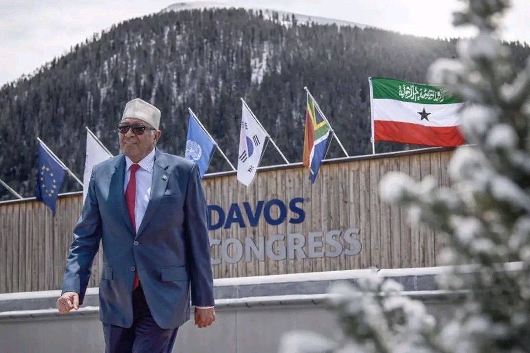 According to a confirmed source, the President of Somaliland Cirro is attending the World Economic Forum (Davos Summit) in Switzerland, which opened on Jan 19 -23. The forum brings together nearly 65 presidents, PM, and monarchs, along with more than 400 international delegates.