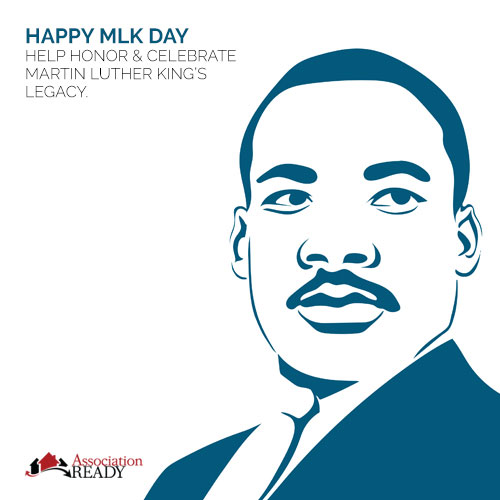From everyone at @assnready, @readycollect &amp; @readyresaledocs happy MLK Day. Today help honor and celebrate Martin Luther King’s legacy.