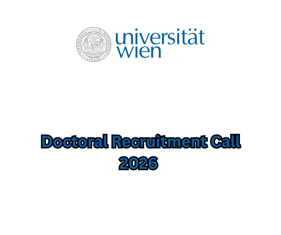 opportunitiesfy's tweet photo. 🎓 Apply now!
University of Vienna offers 40+ fully funded PhD positions in Social Sciences, Humanities &amp; Cultural Studies.
⏰Deadline: 2 March 2026. Start Oct 2026.
🔗Apply: https://t.co/KvvS1ZMRY2
#PhDOpportunity #Scholarships #AcademicCareers #StudyInEurope https://t.co/YMB4Sdk37q