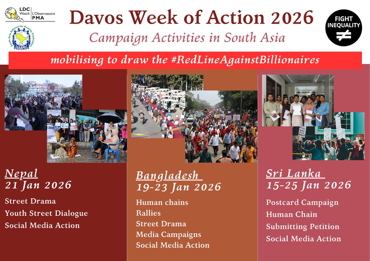 saape_network's tweet photo. They gather to protect wealth. We gather to protect people, planet & future.
#DrawTheRedLine
#RedLineAgainstBillionaires https://t.co/o8K5cFA9am