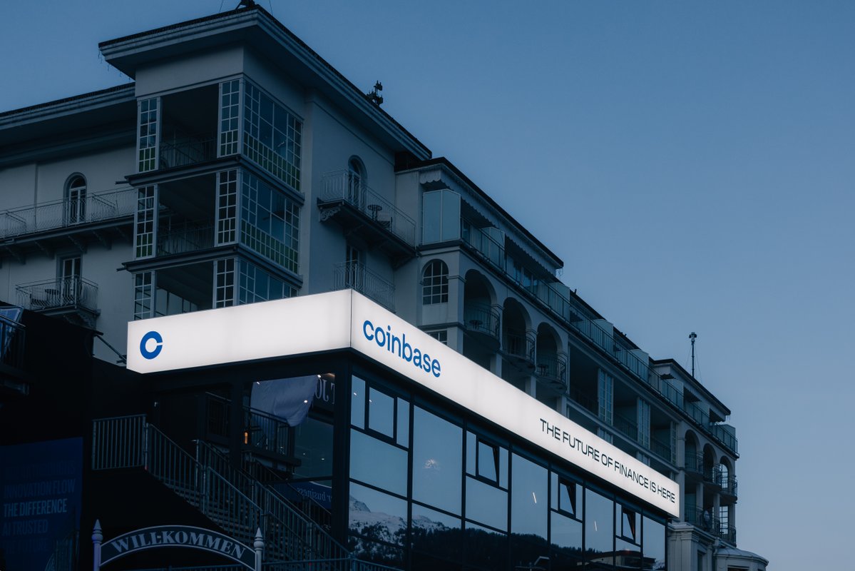 coinbase's tweet image. Davos, we’ve arrived.

We’re here to advocate for consumers, accelerate crypto adoption, and update the system.

More to come. Stay tuned.