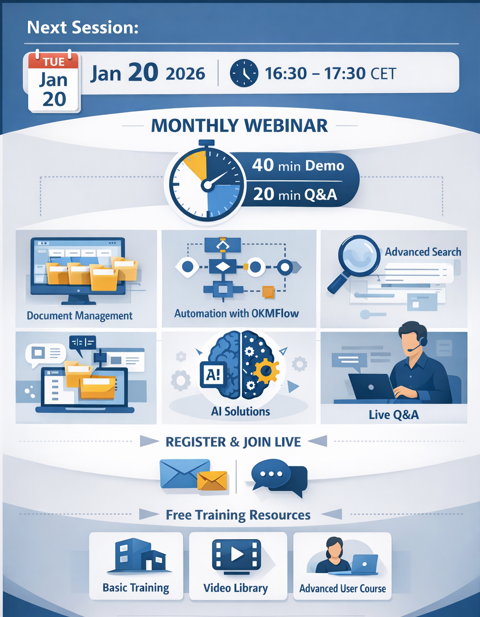 ⏰ Last Call: OpenKM Webinar Tomorrow (Live Demo + Q&amp;A)
Tomorrow: Free OpenKM Webinar on Automation &amp; AI
Final Reminder: OpenKM Monthly Webinar — Jan 20 openkm.com/en/webinars.ht…