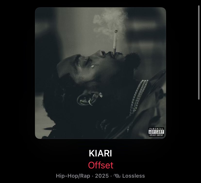 Gunnadaily4ever's tweet image. Offset’s album ‘KIARI’ is underrated 😢