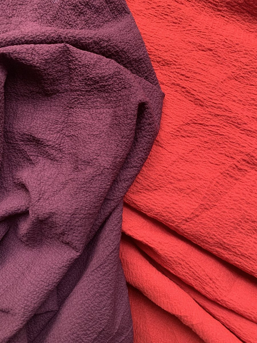 MDee_Collection's tweet photo. Bubble crepe available in plum and orange N2000 per yard https://t.co/SbN4XjwusJ