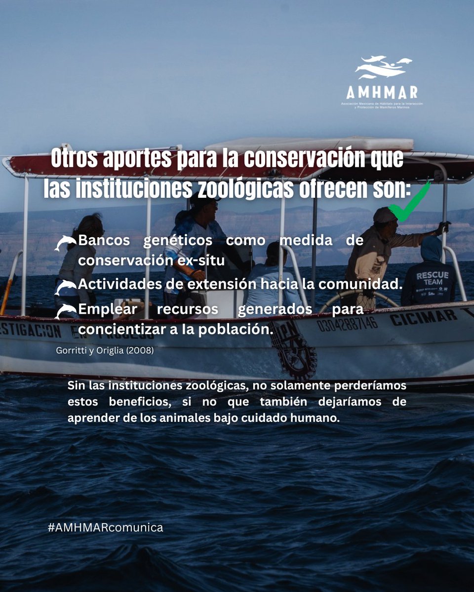 👉 ¿Se deberían acabar las instituciones zoológicas?❌

Te compartimos un poco de información a cerca del rol de las instituciones zoológicas y su contribución a la educación Y conservación de especies🤩

#EnvironmentalEducation #marinemammals #EducaciónAmbiental