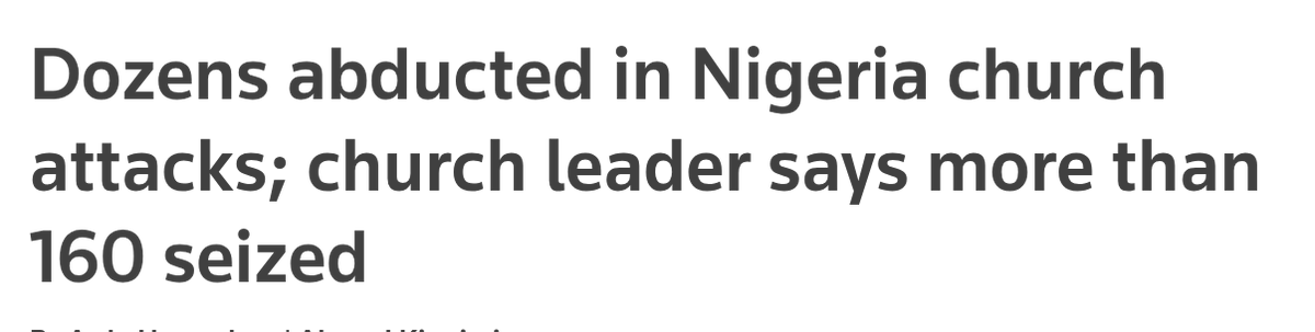 Over 160 Christians abducted from two churches in Kurmin Wali, a forest community in Afogo ward, Kaduna state, northern Nigeria by unidentified gunmen earlier today.