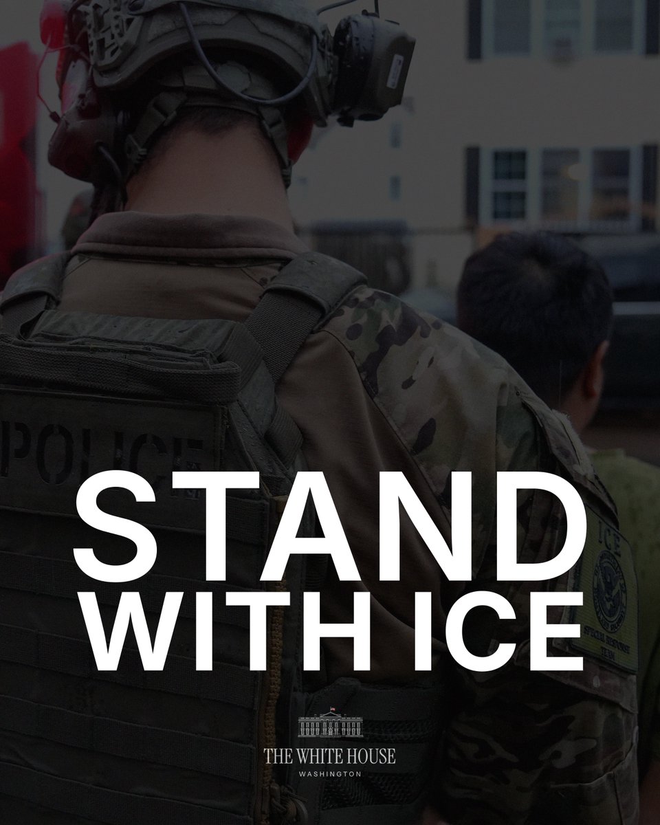 WhiteHouse's tweet image. ICE is removing some of the most violent criminals in the world from our country and sending them back where they belong.

Minnesota is trying to stop it. Do they really want murderers and drug dealers in their communities? Let that sink in.