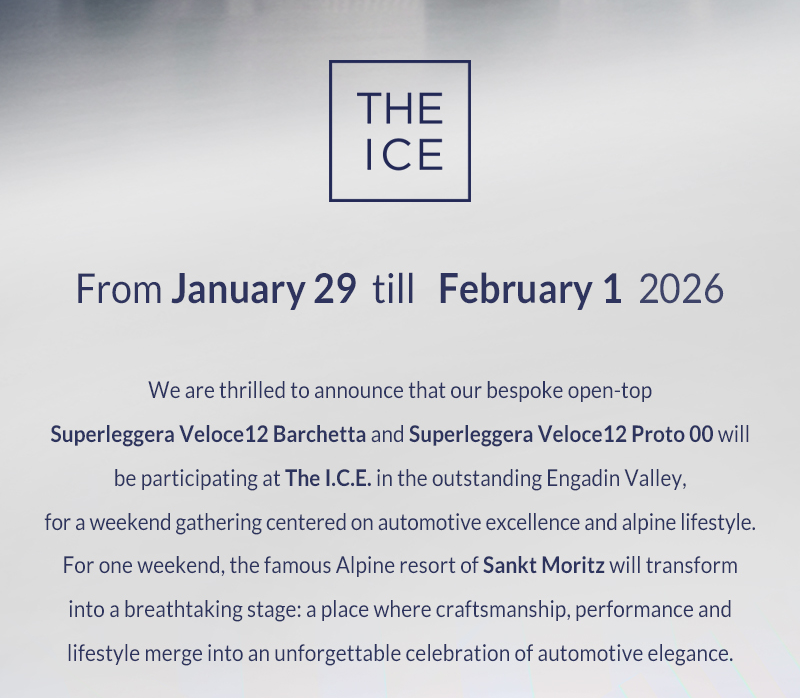 UltimativCars's tweet image. Good news:
#Touring #Superleggera has invited to an event in #SanktMoritz/#Switzerland🇨🇭, where the #Veloce12 will be shown as bespoke #Barchetta, as well as unpictured "#Proto00" from Jan 29th to Feb 1st.

Bad news: that event's name is "The #ICE".

(Not related to Trump's SS!)