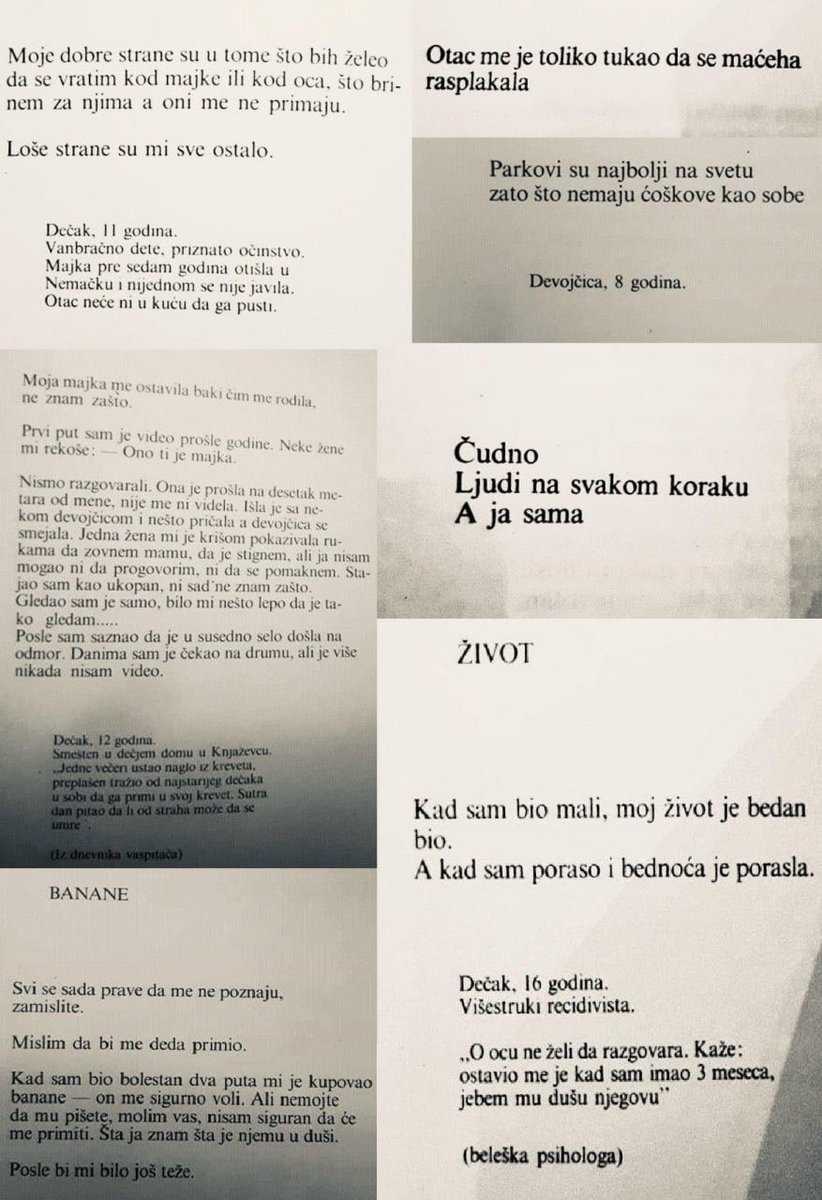 Hetera7's tweet image. Misli dece bez roditelja....