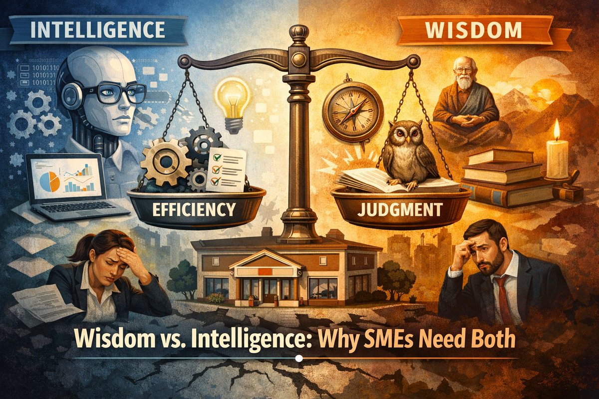 jbherrera's tweet photo. Wisdom vs. Intelligence: Why SMEs Need Both https://t.co/K5jsam2StI https://t.co/S0vXNEuX7l