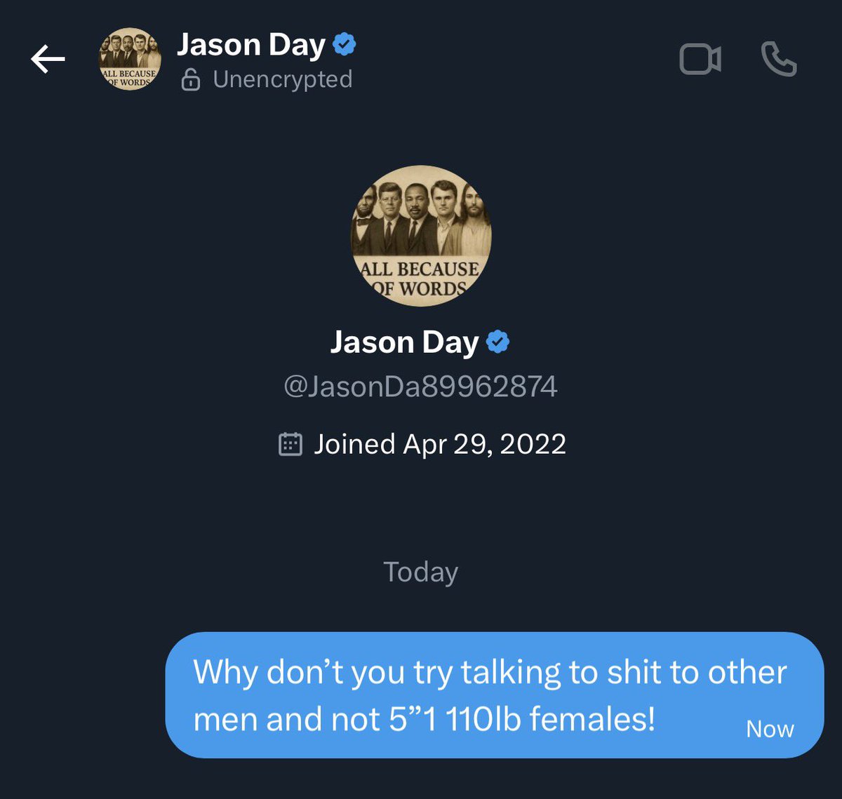 DEXWireNews's tweet photo. BREAKING: @JasonDa89962874 Is Another ‘Male’ On X Attacking 5”1 110lb Female! #Loser #Pathetic #FuckAround #FindOut #Queer https://t.co/5rkSeLrsdt