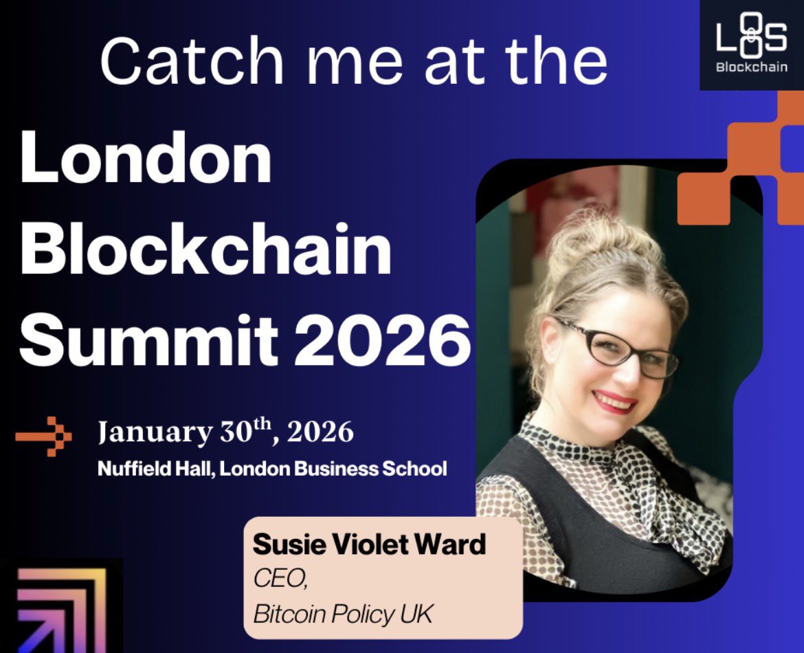 Our CEO Susie will be speaking on the regulation panel at the London  Blockchain Summit 2026! Panel: 