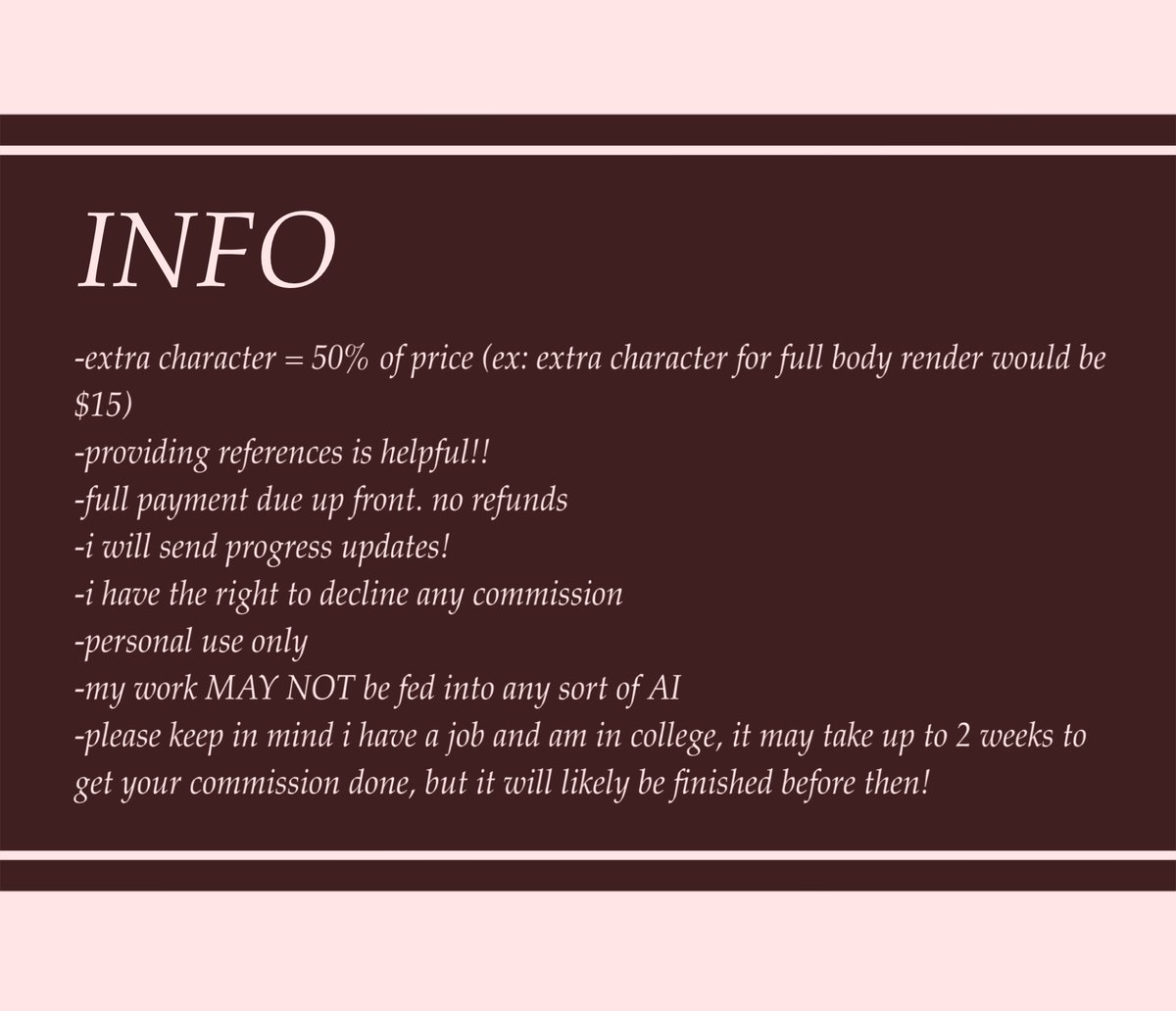 august 🤟 COMMS OPEN!!! tweet media