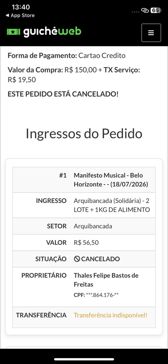 thalesfelipeb's tweet photo. Tempão de fila pro Manifesto Henrique e Juliano. 1° compra deu lote esgotado na hora de comprar. Comprei novamente, deu como pago entre para conferir e agora cancelado!!! Vou pagar mais caro pra comprar novamente! https://t.co/dDqCNUdWfZ
