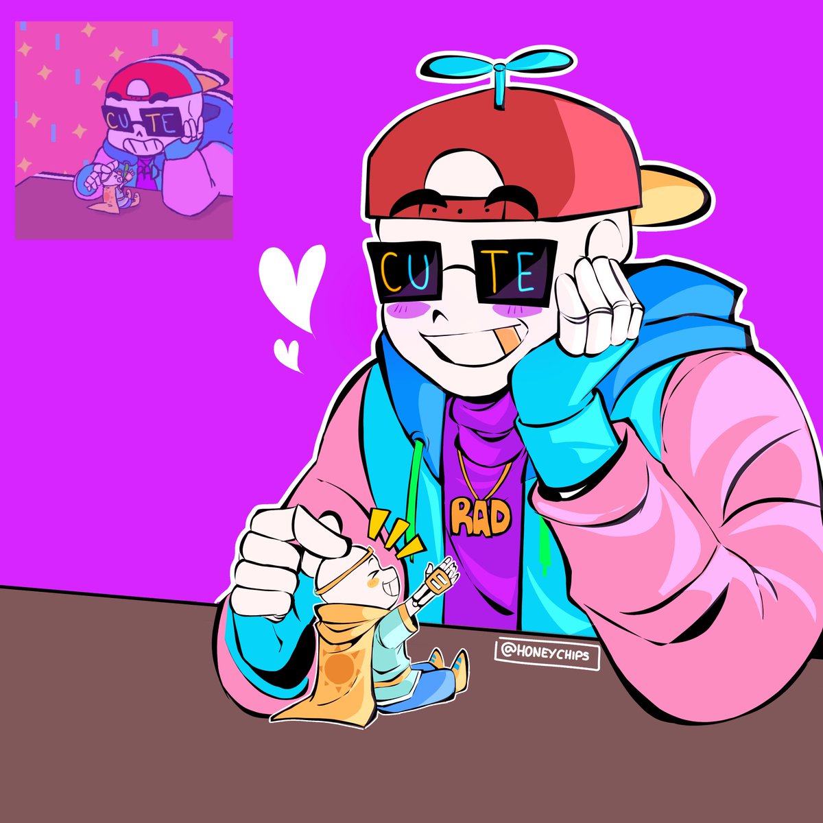 HONEYCHIPSS_'s tweet image. Their old designs make them more adorable. ☀️🦠💕

#dreamsans #freshsans #freshparasite #freshxdream #goldenglitter