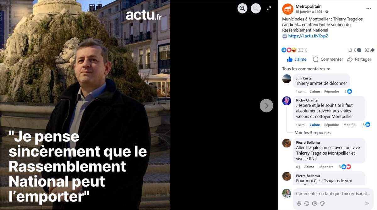 ThierryTsagmtp's tweet photo. Plus de 3300 j'm et plus de 1300 commentaires pour cet article de lancement de campagne sur Métropolitain sur FB ! Merci à tous pour vos nombreux soutiens ! 
Le lien https://t.co/yAF2WeQCcL https://t.co/ZgHSwmd9iT