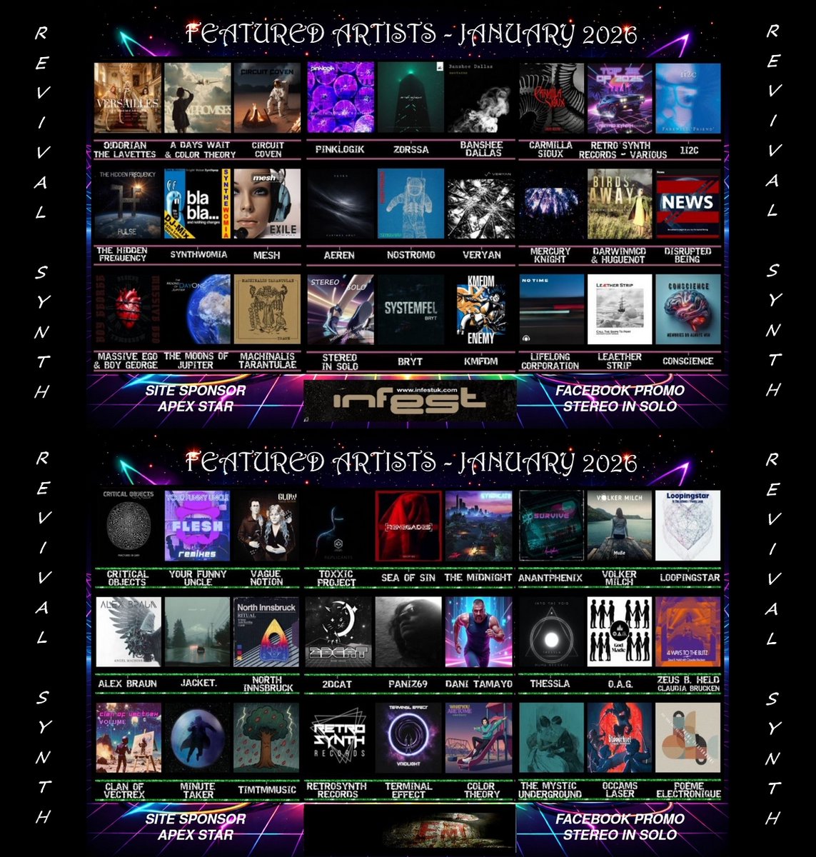 Stereo_in_Solo's tweet photo. 𝐅𝐄𝐀𝐓𝐔𝐑𝐄𝐃 𝐀𝐑𝐓𝐈𝐒𝐓𝐒  2⃣ #RevivalSynth 𝐉𝐀𝐍 𝟐𝟎𝟐𝟔 @andyjay24084
https://t.co/IMz6QMUfzZ
@occams_laser_
@PoemeElectroniq
@nathanjay
@Pinklogik
@_1i2c
@MKMUSIC84
@DarwinMcD
@BeingDisrupted
@MoonsOfJupiterX
@kmfdmofficial
@Stereo_in_Solo
https://t.co/dkuJ23zvm9 https://t.co/1FqgRIjDmW