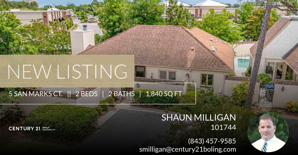 RealtorShaun's tweet photo. 📍 New Listing 📍 Take a look at this fantastic new property that just hit the market located at 5 San Marks Ct. in Myrtle Beach. Reach out here or at (843) 457-9585 for more information

Shaun Milligan, Broker Associate
Century 21... https://t.co/vbAWycG5vk https://t.co/9F5w21smhv