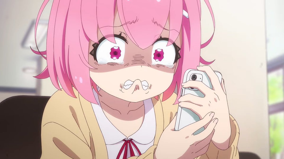 手描きアニメキャラクター ピンク TVアニメ『シャインポスト』大橋彩香さんが演じるアイドル・螢の