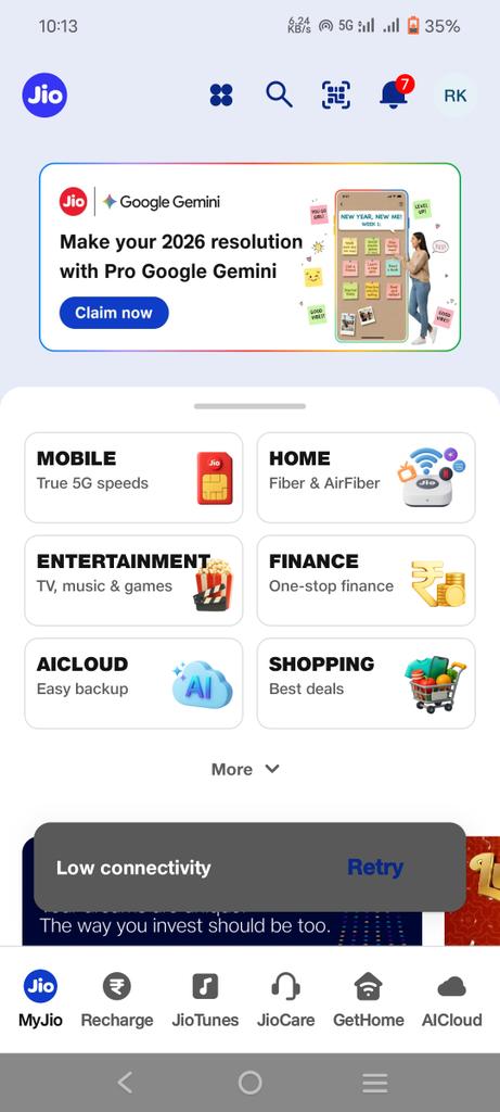 RBijarniaJAT's tweet photo. @JioCare showing low connectivity even jio app not open in jio 5G network....wrost network connectivity https://t.co/Lb5i4yPXER