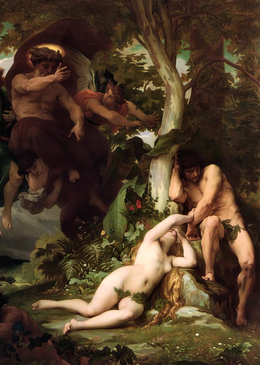 AlexandraSoro's tweet image. "The Expulsion of Adam and Eve from the Garden of Paradise"
By Alexandre Cabanel. (1823-1889) 🖌️🌹
French painter.