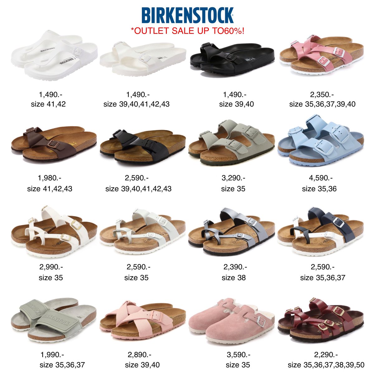 ♡ Birkenstock outlet japan sale up to60%!👱🏻‍♀️🎀🤍🩴 ลดแบบตาแตกมาก ราคาดีสุดๆ ไซส์ค่อนข้างเหลือน้อยน้า ใครใส่รุ่นไหนได้แนะนำให้ตำงับแบรนด์นี้เค้าใส่ดีจริงๆคุณภาพดีมาก ใส่ได้เป็นสิบปีเลย คุ้มมาก

💌 ราคาและไซส์ที่เหลืออยู่ในรูปน้า free shipping (มัดจำได้50%)