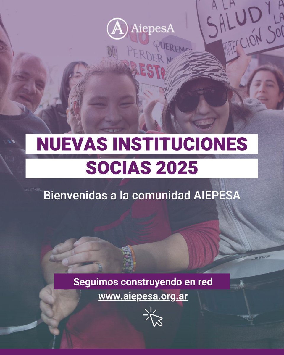 🤝 Seguimos creciendo como red

Durante 2025, se sumaron como instituciones socias de AIEPESA:

✨ Centro de Día “Sin Fronteras” – Moreno, Buenos Aires
✨ Centro Integral para la Salud Mental S.R.L. – Adrogué, Buenos Aires
✨ Centro de Día “Kausas” – CABA